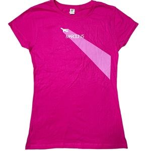 NWOT Maroon 5 Airplane Graphic Baby Tee {Gaziani} T-Shirt Pink Junior’s XL